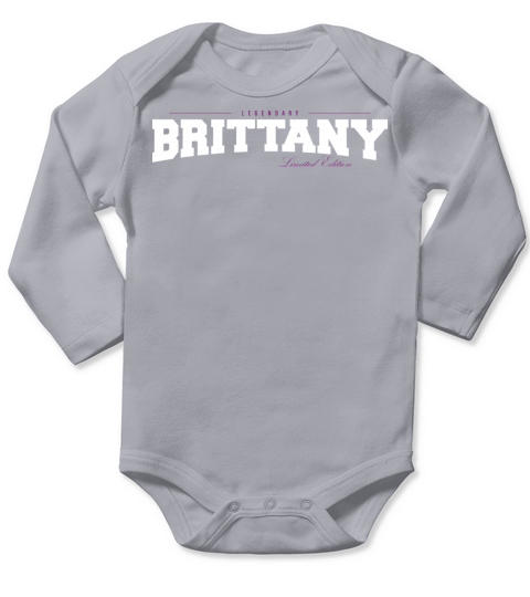Brittany Name Limited Edition Funny Retro Vintage Long Sleeve Baby One-Piece