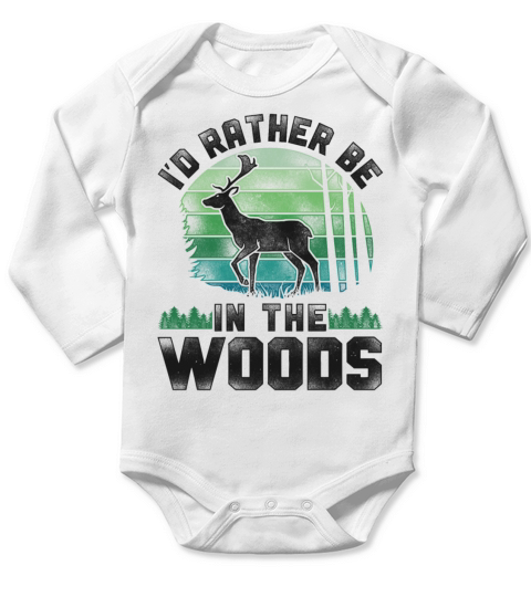 Buck Deer Hunting Hunter Vintage Long Sleeve Baby One-Piece