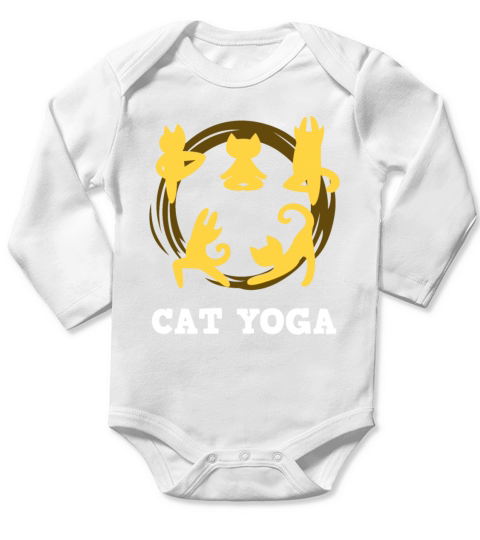 cats yoga Long Sleeve Baby One-Piece
