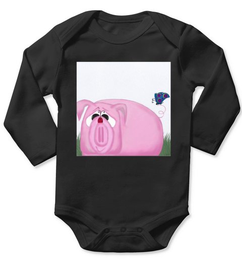 Chumley The Pig And His Visitors Long Sleeve Baby One-Piece