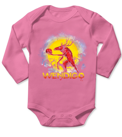 Folk Creature Wendigo Forest Halloween Cryptid Long Sleeve Baby One-Piece