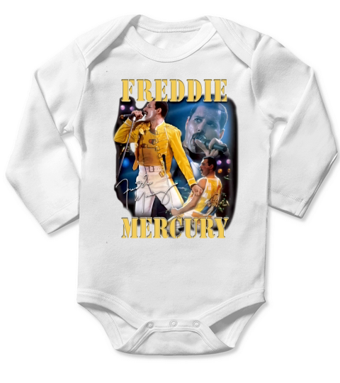 Freddie Mercury Live Homage Champion Signature shirt - Baby Onesie Long Sleeve Baby One-Piece