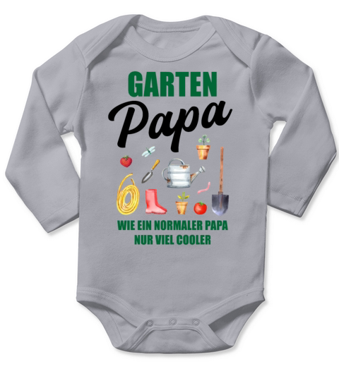Garden Dad Funny Quote Gift Men Long Sleeve Baby One-Piece