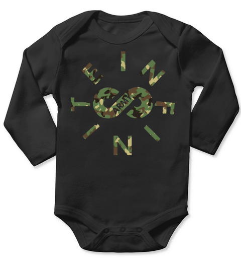 Infinite Lists Army Camo Long Sleeve Baby One-Piece
