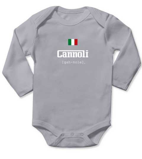 Italian Cannoli Brooklyn Long Sleeve Baby One-Piece