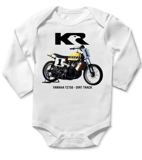 Kenny Roberts - TZ750 Dirt Track Long Sleeve Baby One-Piece