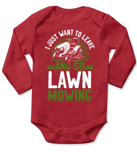 Lawn Mower Mowing Dad Father Long Sleeve Baby One-Piece