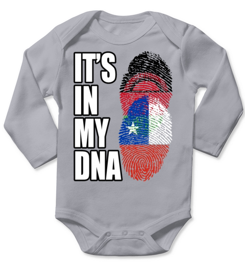 Malawian And Chilean Mix Heritage DNA Flag Long Sleeve Baby One-Piece