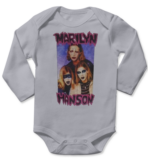 Marilyn Manson Parody Heavy Metal Rock shirt Long Sleeve Baby One-Piece