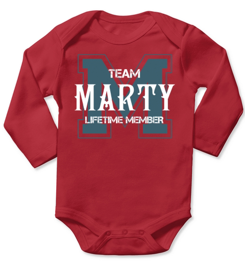 MARTY Shirts - Team MARTY Lifetime Member Name Shirts Long Sleeve Baby One-Piece