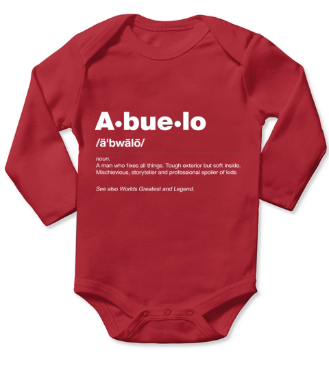 Mens Funny Dictionary Definition Fathers Day Gift Grandpa Abuelo T-Shirt Long Sleeve Baby One-Piece