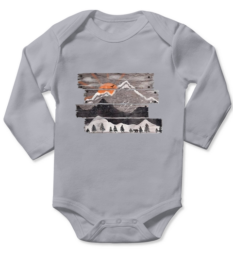 Mountains Long Sleeve Baby One-Piece