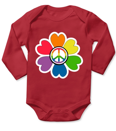 Pride love lgbt flower Long Sleeve Baby One-Piece