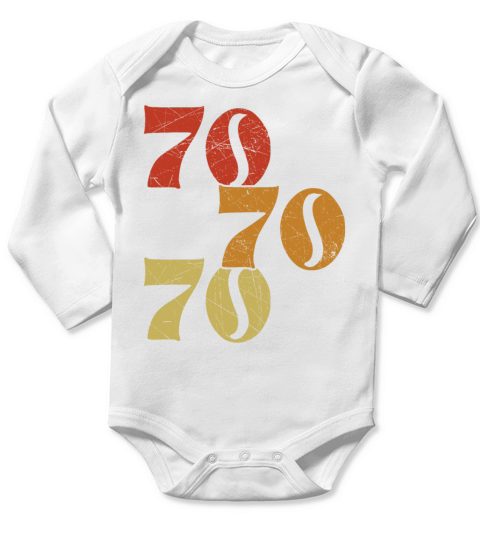 Retro 70s 1970 Vintage Seventies Party 1970s Long Sleeve Baby One-Piece