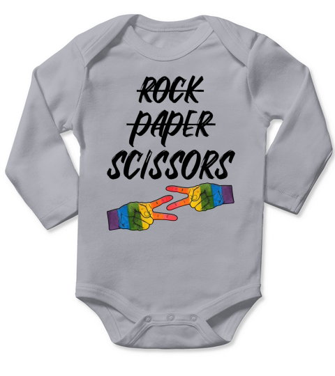 Rock Paper Scissors LGBT World Pride 2019 shirt Long Sleeve Baby One-Piece