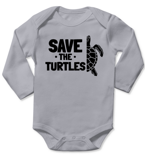 Save The Turtles Earth Day Turtle Lover Turtle Sea Long Sleeve Baby One-Piece