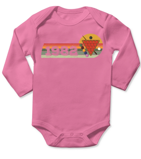 Snooker Snooker-game Vintage born 1982 Birthday Long Sleeve Baby One-Piece