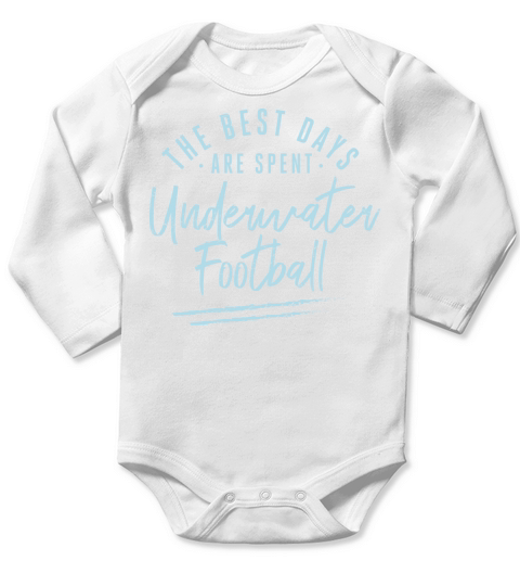 The Best Days Are Spent Underwater Football Long Sleeve Baby One-Piece