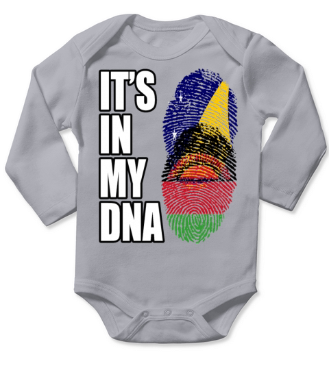 Tokelauan And Malawian Mix Heritage DNA Flag Long Sleeve Baby One-Piece