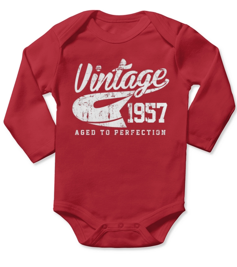 Vintage 1957 Aged To Perfection Shirt LIMTED EDITION Long Sleeve Baby One-Piece