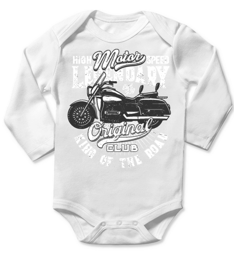 Vintage Classic American Motorcycle Club Long Sleeve Baby One-Piece