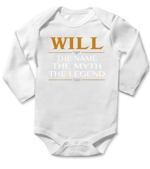 Will The Name The Myth The Legend Long Sleeve Baby One-Piece