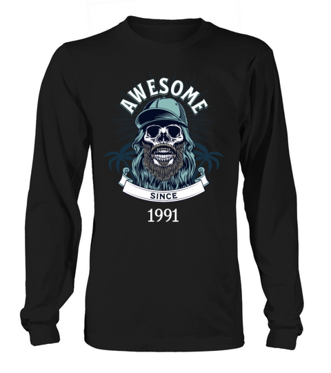 Awesome Since 1991 Vintage Birthday Retro Long sleeved Unisex