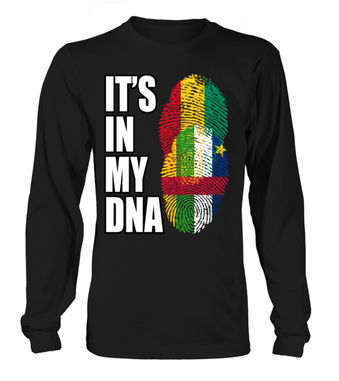 Guinean And Central African Mix Heritage DNA Flag Long sleeved Unisex
