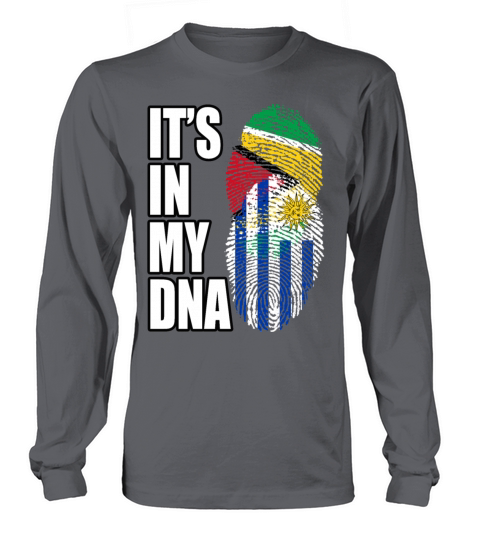 Guyanese And Uruguayan Mix Heritage DNA Flag Long sleeved Unisex