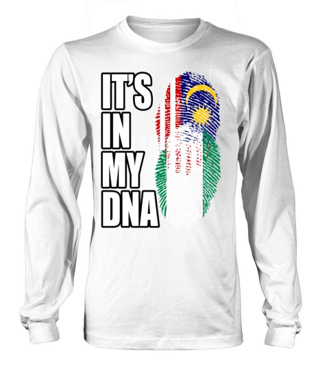 Malaysian And Nigerian Mix Heritage DNA Flag Long sleeved Unisex