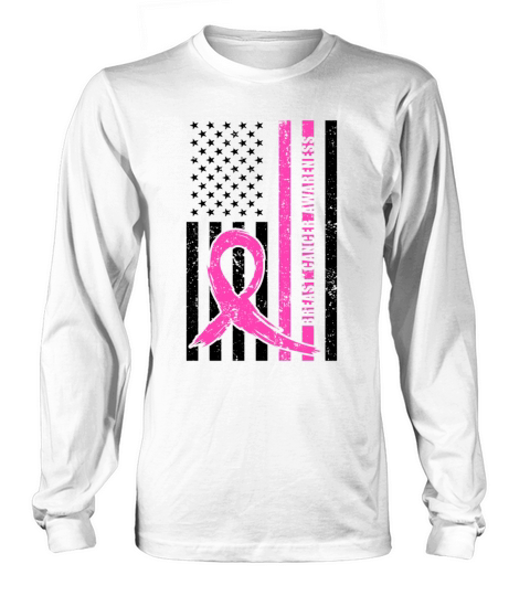 Pink Ribbon Breast Cancer Awareness Month American Long sleeved Unisex