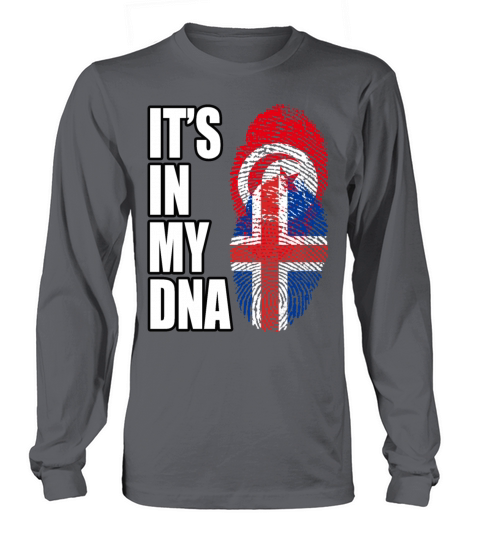 Tunisian And Icelandic Mix Heritage DNA Flag Long sleeved Unisex