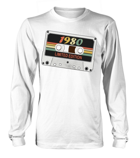 Vintage 1980 Limited Edition Tee Retro Cassette Long sleeved Unisex