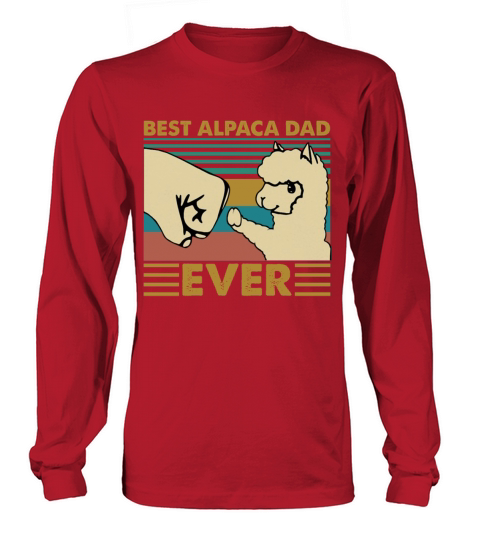 Vintage Best Alpaca Dad Ever Funny Fathers Day Long sleeved Unisex