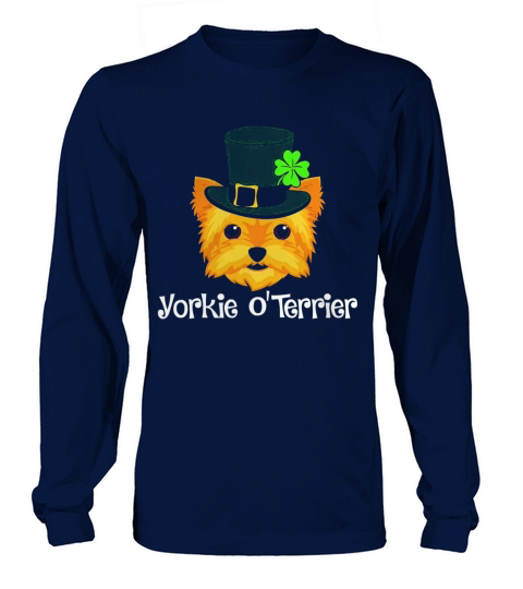 Yorkie St. Patricks Day Shirt for Yorkshire Terrier Lovers Black Youth B079NZ3H3S 1 Long sleeved Unisex