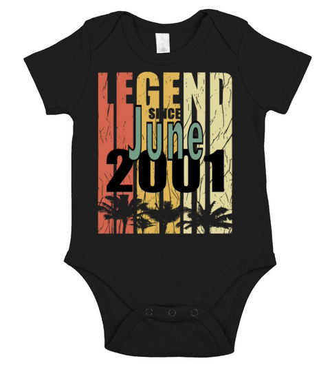 2001 vintage born in June gift Short Sleeve Baby One-Piece