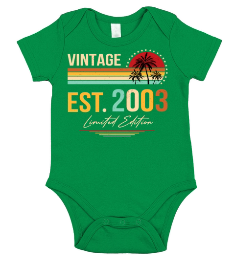 2003 Birthday Vintage Est 2003 Limited Edition Short Sleeve Baby One-Piece