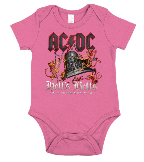 ACDC Hells Bells i got my bell gonna take ya to hell shirt Short Sleeve Baby One-Piece