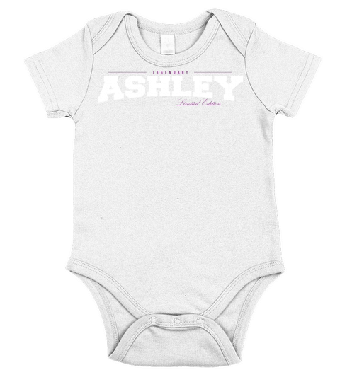 Ashley Name Limited Edition Funny Retro Vintage Short Sleeve Baby One-Piece
