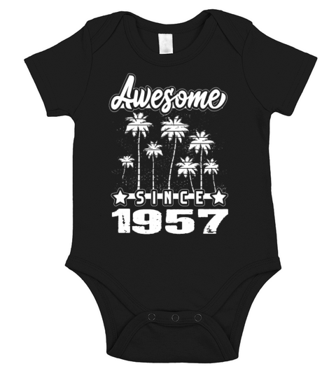 Awesome Since 1957 Short Sleeve Baby One-Piece