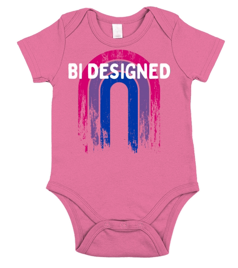 Bi Designed Bisexual Pride Month Bi Pride LGBT Short Sleeve Baby One-Piece