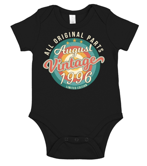 Birth Month August 1996 Short Sleeve Baby One-Piece
