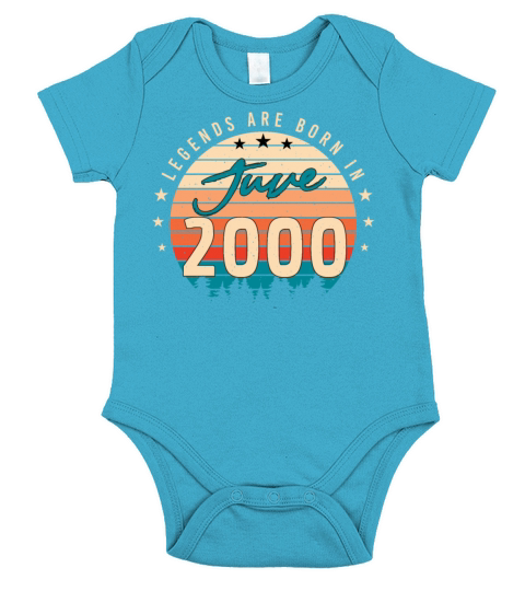 Birth Month June 2000 Short Sleeve Baby One-Piece