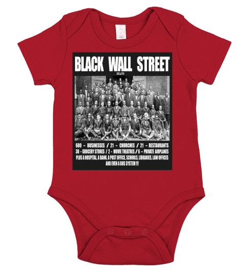 Black Wall Street T Shirt Z Short Sleeve Baby One-Piece