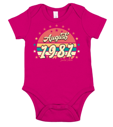 Born August 1981 Short Sleeve Baby One-Piece