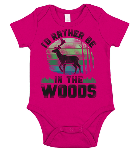 Buck Deer Hunting Hunter Vintage Short Sleeve Baby One-Piece