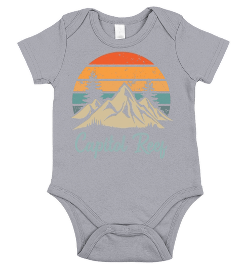 Capitol Reef Retro Vintage Mountain Sunset Outdoor Short Sleeve Baby One-Piece