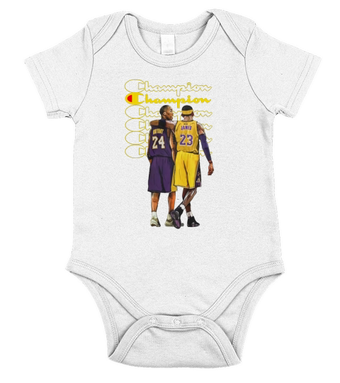 Champion Kobe Bryant and Lebron James Short Sleeve Baby One-Piece