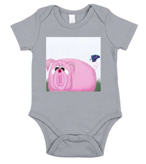 Chumley The Pig And His Visitors Short Sleeve Baby One-Piece