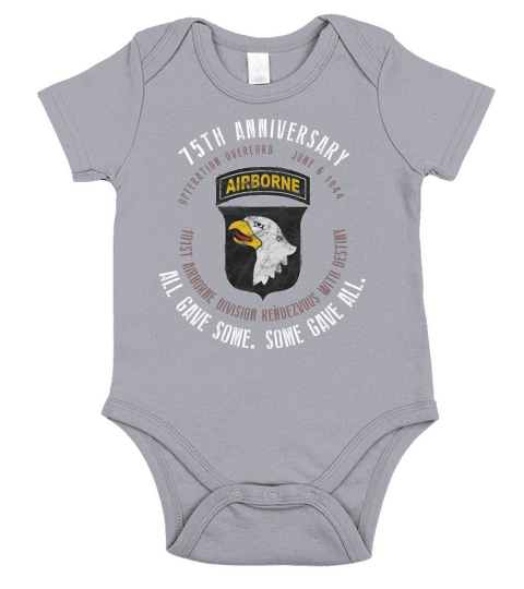 D-Day 75th Anniversary 101st Airborne Div. WWII Vintage Shirt Short Sleeve Baby One-Piece